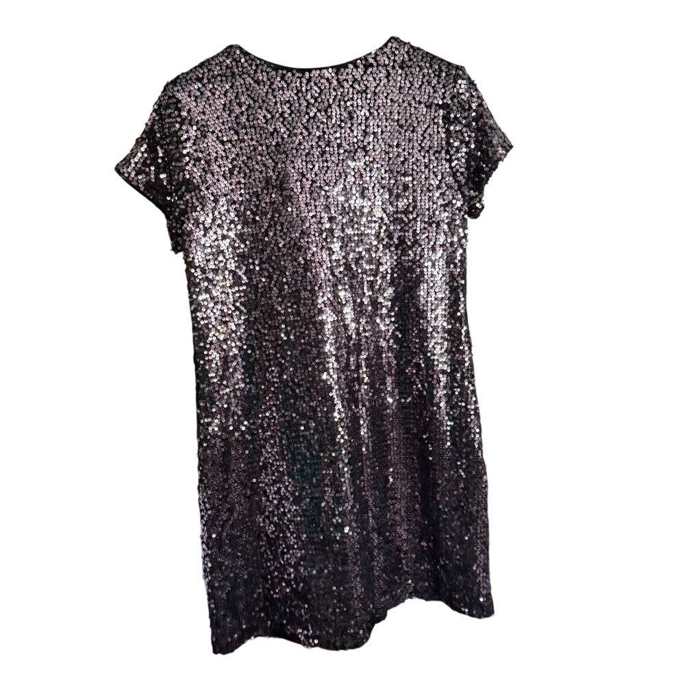 NWT Signature by Robbie Bee Macy’s Black Silver Sequin Dress Petite Medium - Picture 6 of 6